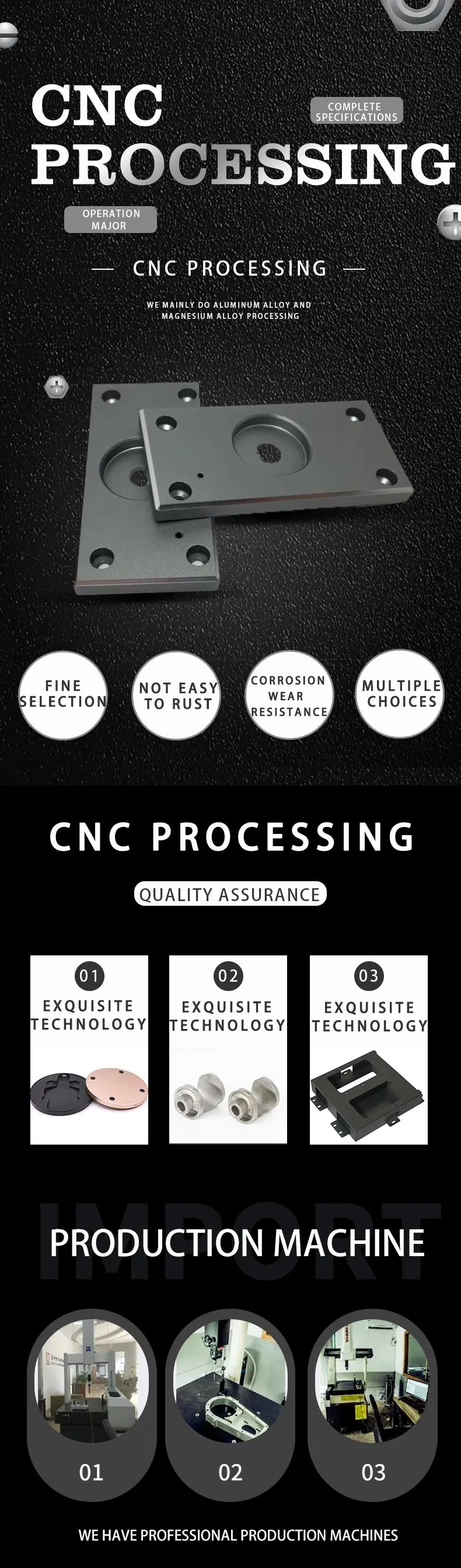 Secondary Processing for Die-Casing/Forged Aluminum/Iron Parts by CNC Machinning Centre